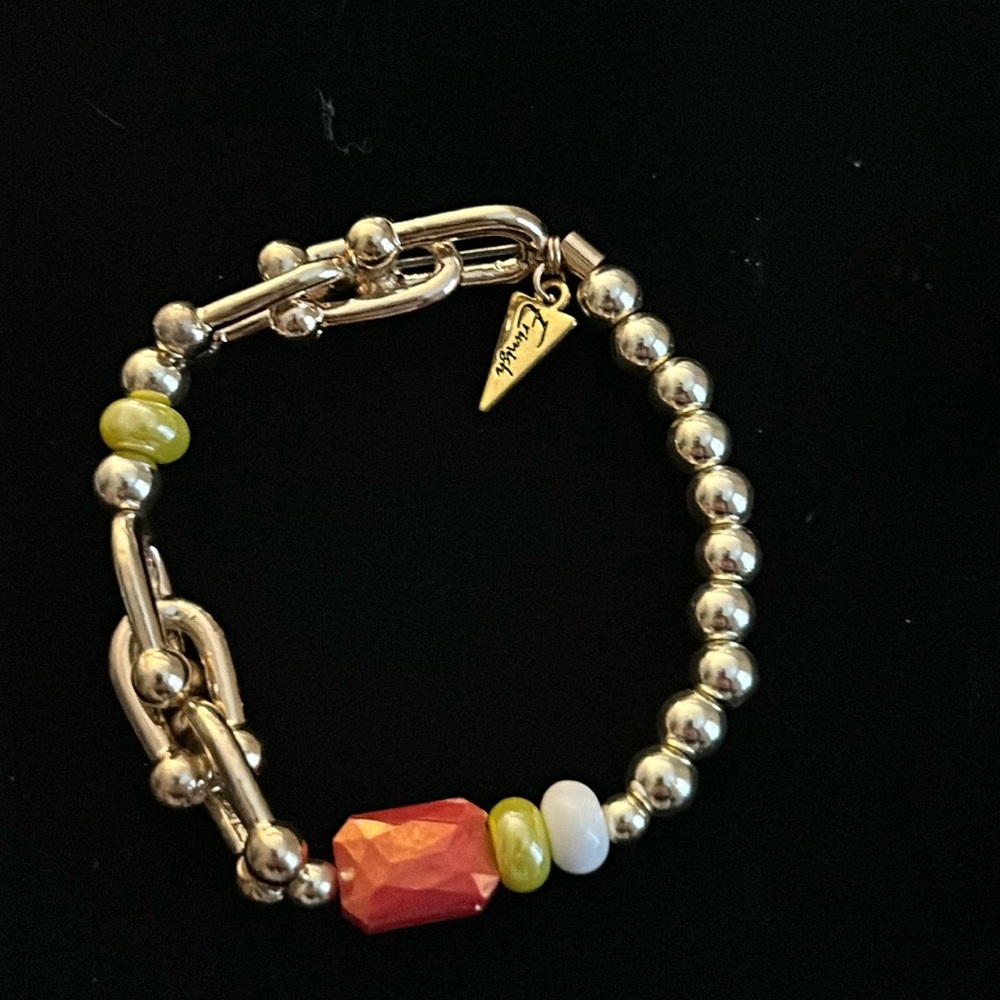 Erimish Red and Gold Beaded Bracelet
